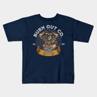 Burn Out Gear Head Garage Kids T-Shirt